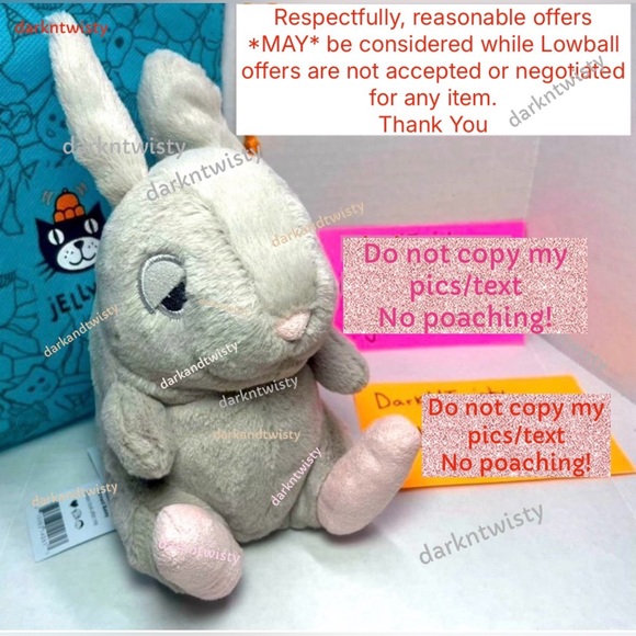 Jellycat Other - 1 OWNER! AUTH SALES RECEIPT! RETIRED BNWT Jellycat Cuddlebud Bernard Bunny PFSF